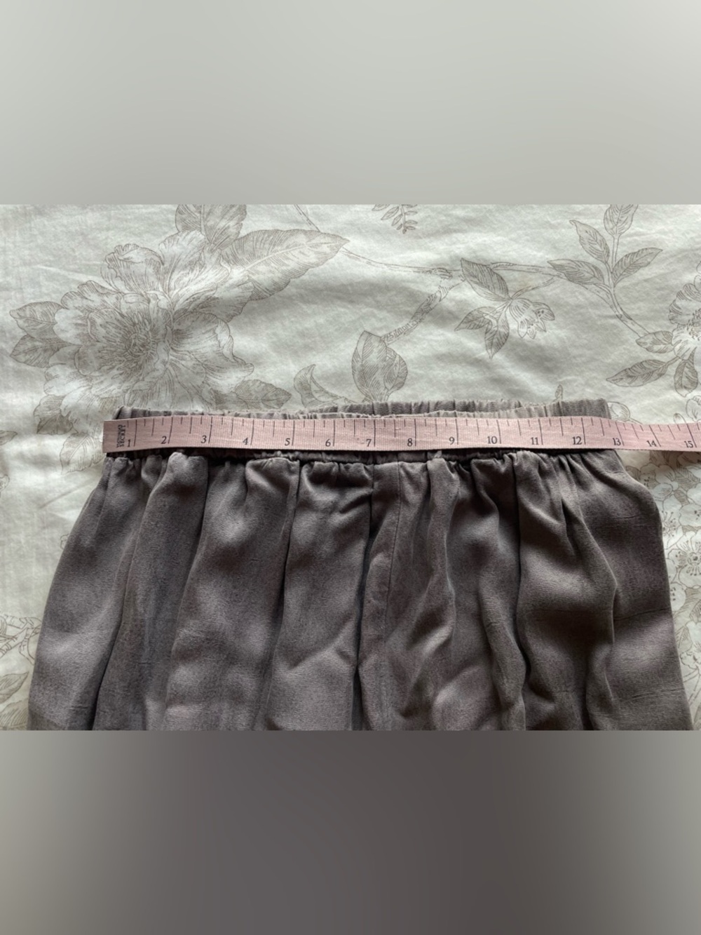Taupe Lace Patchwork Pull On Midi Skirt Small Goblincore Forest Fairy Ren Faire - Picture 4 of 5